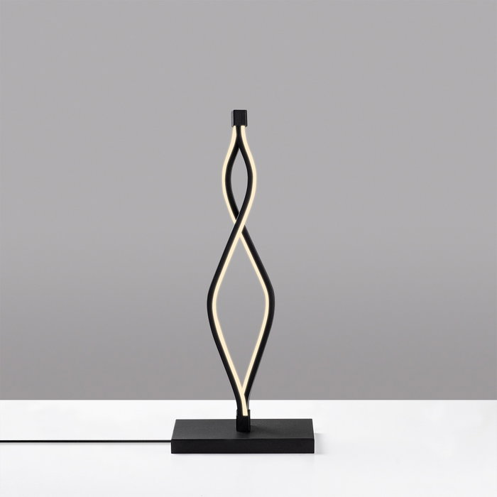 Opviq Lámpara de Sobremesa Metálica Negra LED 12W